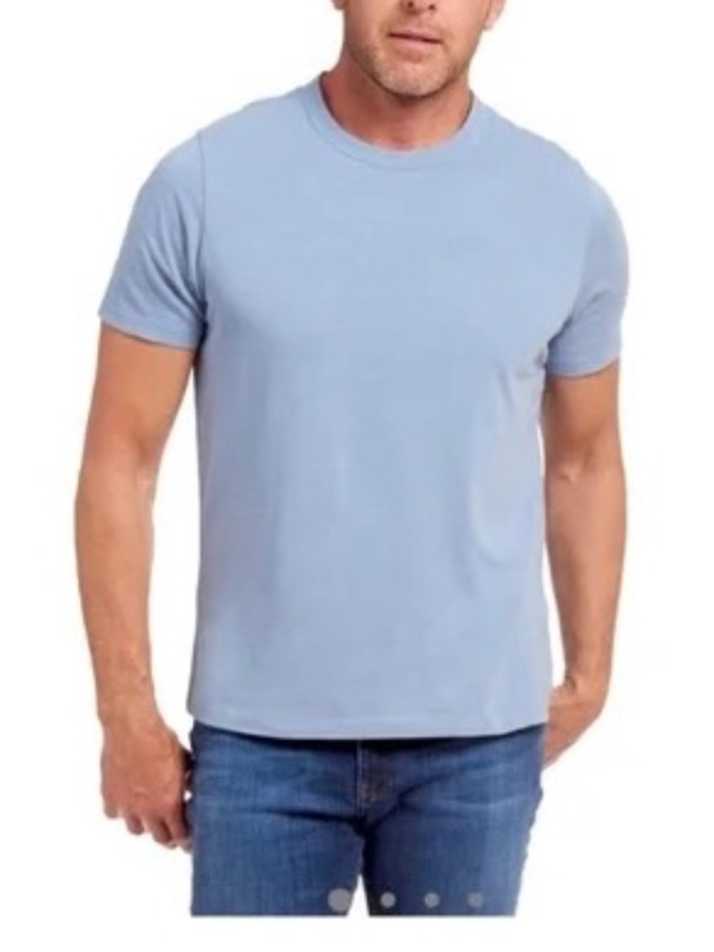 Mott & Bow Mens Driggs Size S Classic Crew Short Sleeve Shirt California Blue
